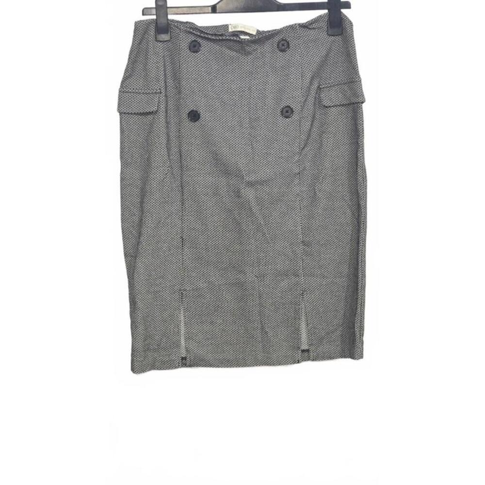 Cato Classic Black & White Button Detail Pencil Skirt, Size 12